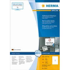 HERMA Etiketten A4 weiß 210x297 mm Movables-ablösbar Papier matt 100 St.
