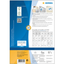 HERMA Etiketten A4 weiß 210x297 mm Movables-ablösbar Papier matt 100 St.