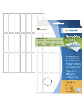 Multi-purpose labels 13x50 mm Movables-removable white...
