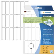 Multi-purpose labels 13x50 mm Movables-removable white 672 pcs.