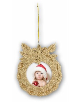 Christmas Pendant Finn gold with photo