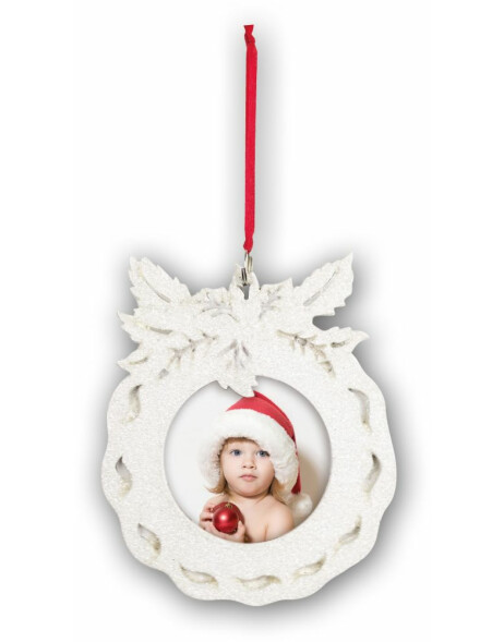 Christmas Pendant Finn white with photo