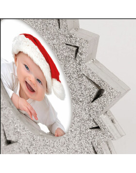 Kerstlabel Finn zilver met foto