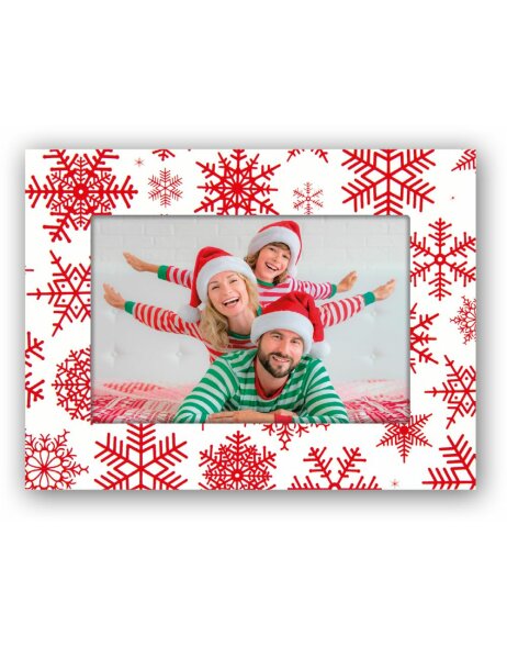 Tinsel Christmas frame 10x15 cm