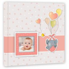 ZEP Baby Album Pierre rose 32x32 cm 60 pages blanches