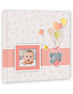 Babyalbum Pierre roze 24x24 cm