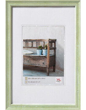 Bench wooden frame 20x30 cm green