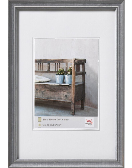 Bench wooden frame 13x18 cm gray