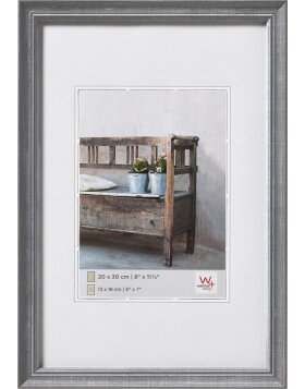 Bench wooden frame 18x24 cm gray