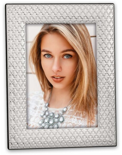 Metal photo frame S144 silver glossy