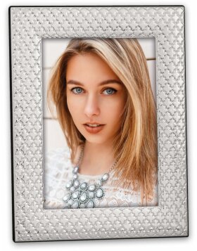 Metal photo frame S144 silver glossy