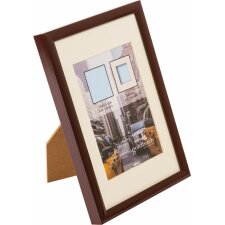 Plastic frame Puro 10x15 cm brown
