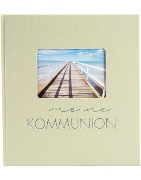 Goldbuch Erinnerungsalbum Kommunion Leinen lindgrün 23x25 cm 44 Seiten