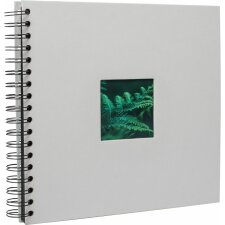 HNFD Album a spirale Khari grigio ghiaccio a coste 24x25 cm 50 pagine nere