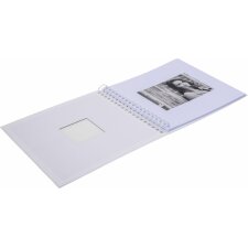 HNFD Spiralalbum Khari weiß gerippt 24x25 cm 50 weiße Seiten