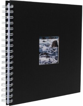 HNFD Album spirale Khari noir mat 24x25 cm 50 pages blanches
