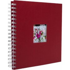 HNFD Álbum espiral Khari rosso acanalado 24x25 cm 50 páginas blancas