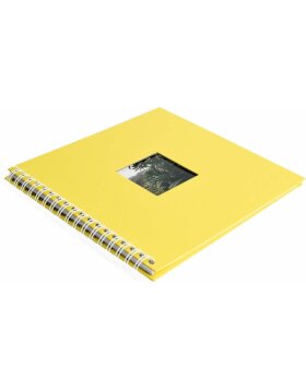 HNFD Álbum espiral Khari soleil amarillo estriado 24x25 cm 50 páginas blancas