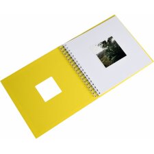 HNFD Álbum espiral Khari soleil amarillo estriado 24x25 cm 50 páginas blancas