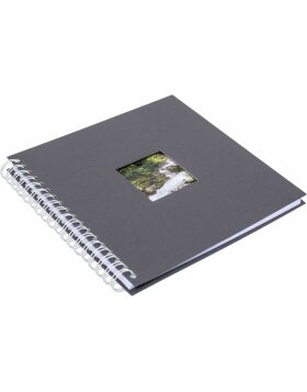HNFD Album a spirale Khari ardesia a coste 24x25 cm 50 pagine bianche