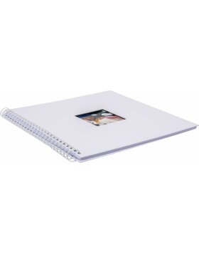 HNFD Spiraalalbum Khari wit geribd 33x33 cm 50 witte bladzijden