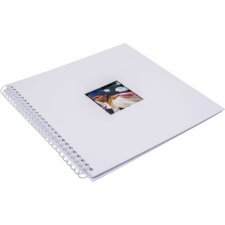 HNFD Álbum espiral Khari blanco estriado 33x33 cm 50 páginas blancas