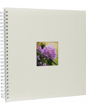 HNFD Álbum espiral Khari marfil acanalado 33x33 cm 50 páginas blancas