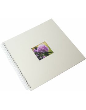 HNFD Álbum espiral Khari marfil acanalado 33x33 cm 50 páginas blancas