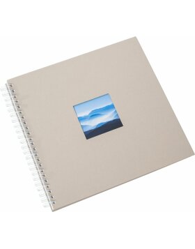 HNFD Album a spirale Khari taupe a coste 33x33 cm 50 pagine bianche