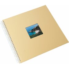 HNFD Spiralalbum Khari melone gerippt 33x33 cm 50 weiße Seiten