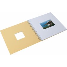 Spiraalalbum Khari meloen geribd wit blad 33x33 cm