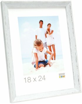 S46DF1 Photo frame in white with silver bevel