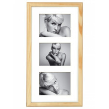 wooden gallery frame BOLOGNA for 3 x 13x18 cm - nature