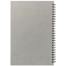 Album a spirale Panodia Manille 34x25 cm grigio 60 pagine bianche