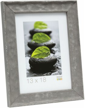 S46HF7 Grey wooden frame with a wavy surface