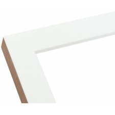 S46JH1 Cadre en bois blanc avec bordure couleur bois