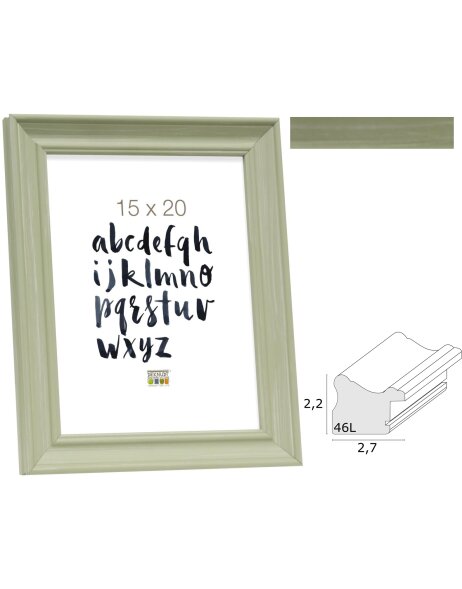 S46LF8 Pastel green painted photo frame in cottage style