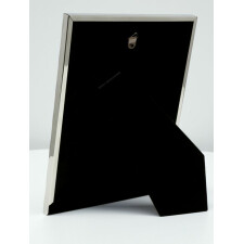S58MR3 Large photo frame with flower detail in shiny silver colour