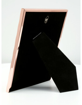 S58MR5 Large photo frame with flower detail in shiny copper colour