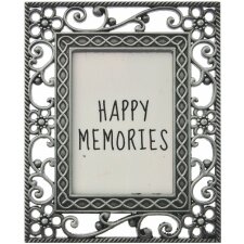Photo frame 4x5 cm silver coloured - ME Lady MLFF0013ZI