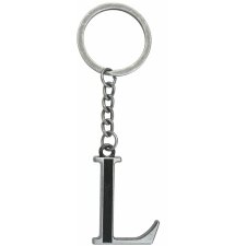 Key chain L silver coloured - ME Lady MLKCH0373-L