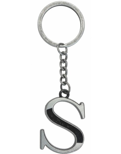 Brelok do kluczy S w kolorze srebrnym - MLKCH0373-S