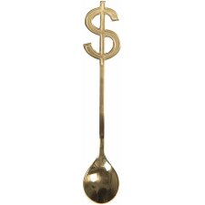 Spoon dollar sign 3x15 cm - Clayre & Eef 64455GO