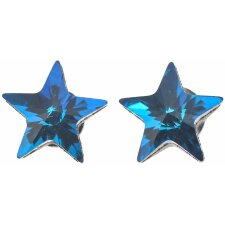 Ohringe Kristall blau - MLER0265