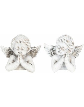 Decoration angel (2 pieces) 9x6x7 cm - Clayre & Eef 6PR2703