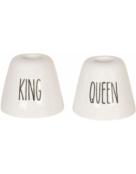 Porte-brosse &agrave; dents king-queen Set (2 pi&egrave;ces) &Oslash; 6x4-6x4 cm