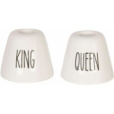 Porte-brosse à dents king-queen Set (2 pièces) Ø 6x4-6x4 cm
