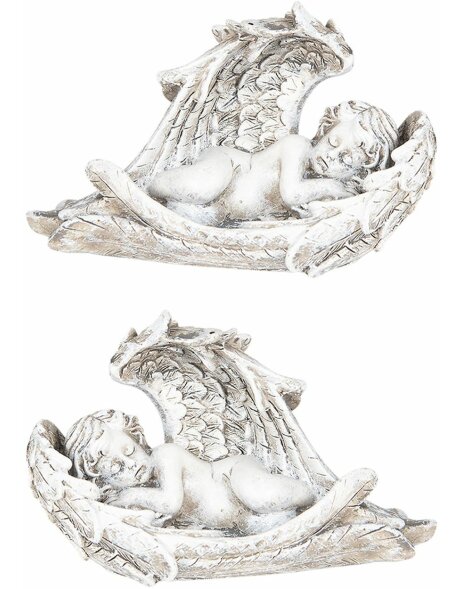 Decoration angel (2 pieces) 10x6x7 cm - Clayre &amp; Eef 6PR2707