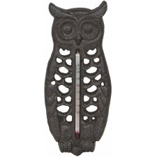 Thermometer owl 9x1x21 cm - Clayre & Eef 6Y3007