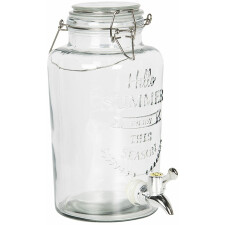 Juice jar with tap Ø 15x26 cm - 2,8L - Clayre & Eef 6GL2416